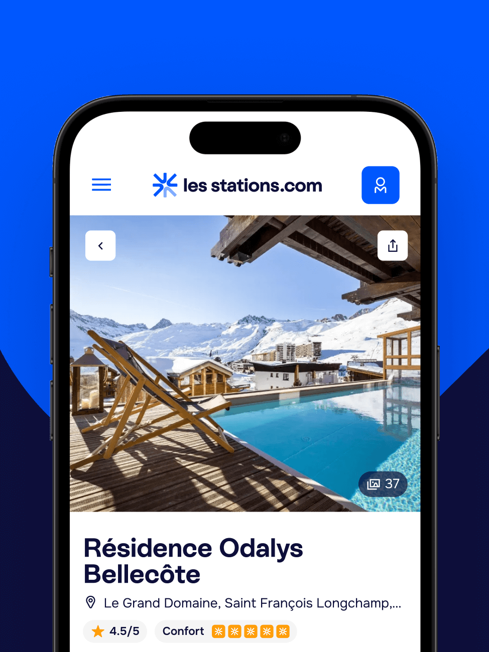 Les Stations - Page produit dans un format smartphone